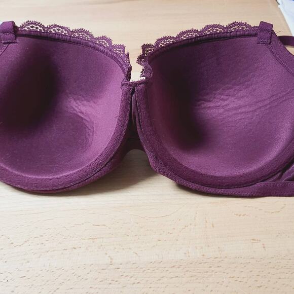 Victoria's Secret Burgundy Dream Angels Lined Demi/Demi Double Size 32DDD - Picture 4 of 7